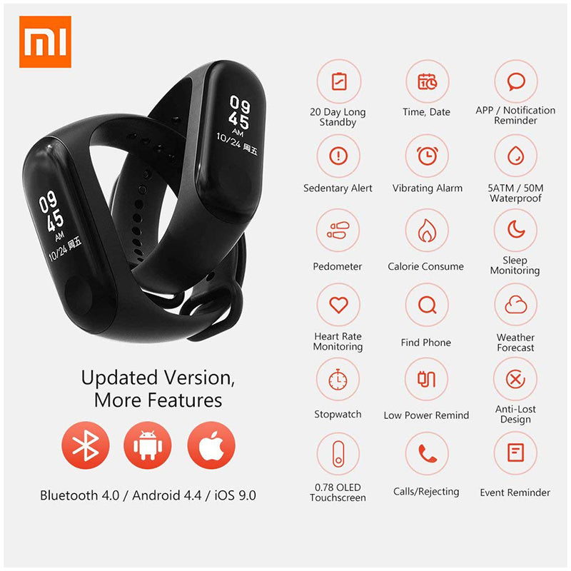 Xiaomi Mi Band 3 Fitness Tracker Gearcourt