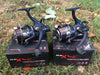 2 X MAX 40 2 BB CARP RUNNER FISHING REELS LOADED WITH 8LB LINE NGT TACKLE