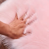 Pink Super Soft Fluffy Faux Sheepskin Rug