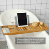 Extendable Bathtub Caddy Tray Bamboo Bath Tub Storage Rack Shelf Holder Bathroom