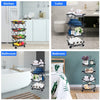 4 Tier Vegetable Rack,Stackable Veg Fruit Storage Basket on Wheels,Kitchen